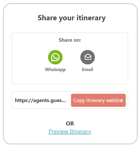 Share your itinerary